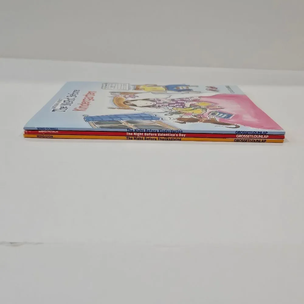 Night Before Valintine's, Thanksgiving, Kindergarten Book Bundle Good Condition
